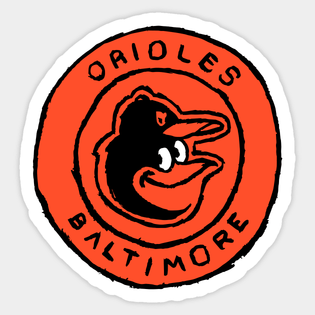 Baltimore Orioleeees 03 Sticker by Very Simple Graph